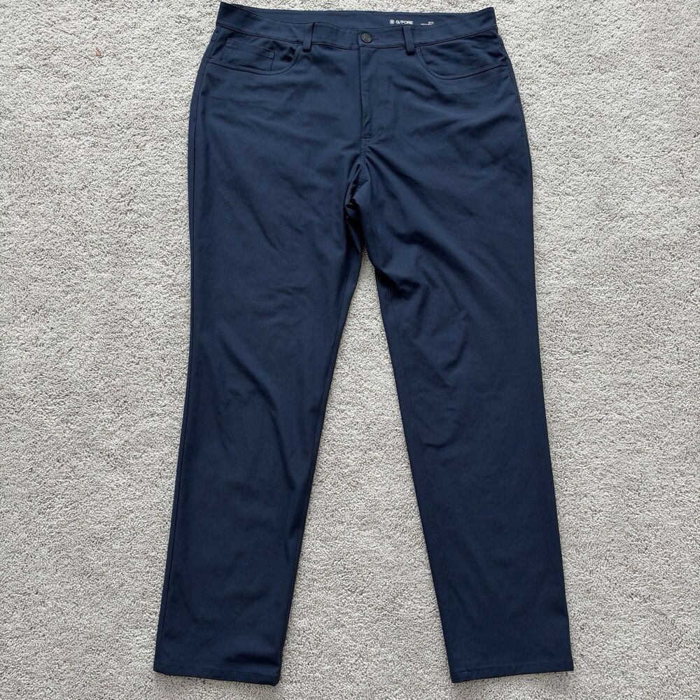 G/FORE Pants Mens 36x32 Stretch Pants Straight Golf Blue Navy Twilight GMB000001